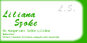 liliana szoke business card