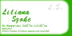 liliana szoke business card
